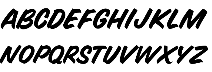 Snyder Speed Brush Font LOWERCASE