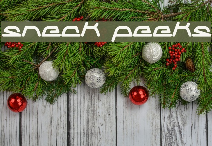 sneak peeks Font examples