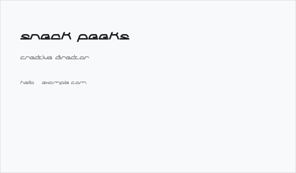 sneak peeks Business Card