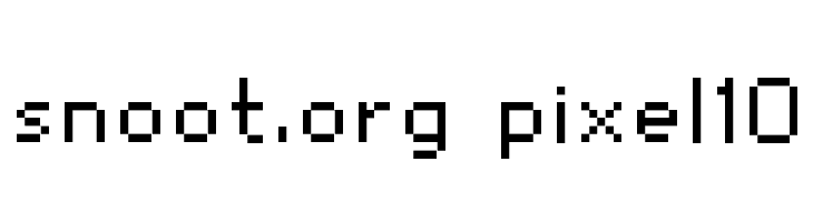snoot.org pixel10 Font