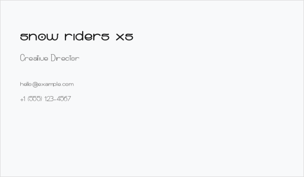 snow riders xs Business Card