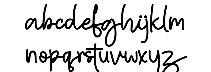 snowball bush Font LOWERCASE