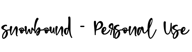 snowbound - Personal Use  Free Fonts Download
