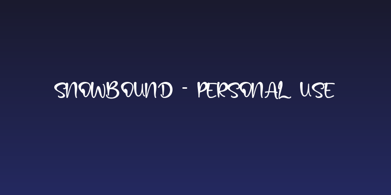 snowbound - Personal Use Social Header