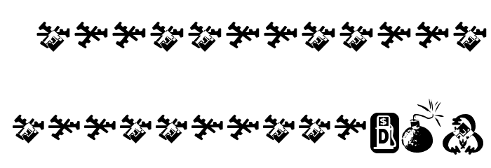 snowflake burst Font LOWERCASE