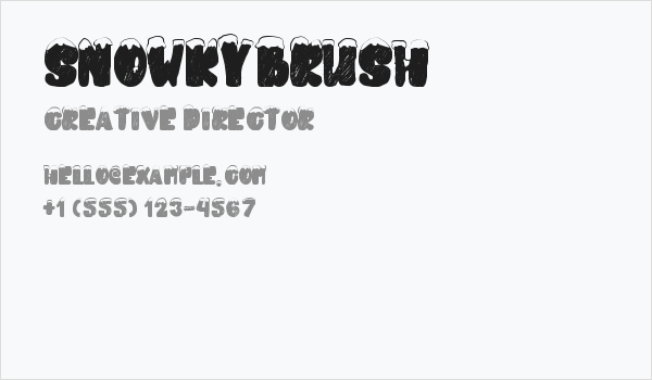 snowkybrush Business Card
