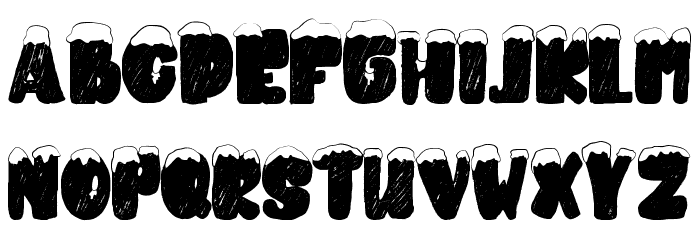 snowkybrush Font LOWERCASE