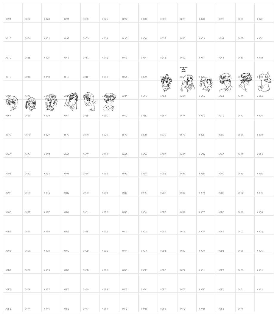 SO CCSakura Character Map