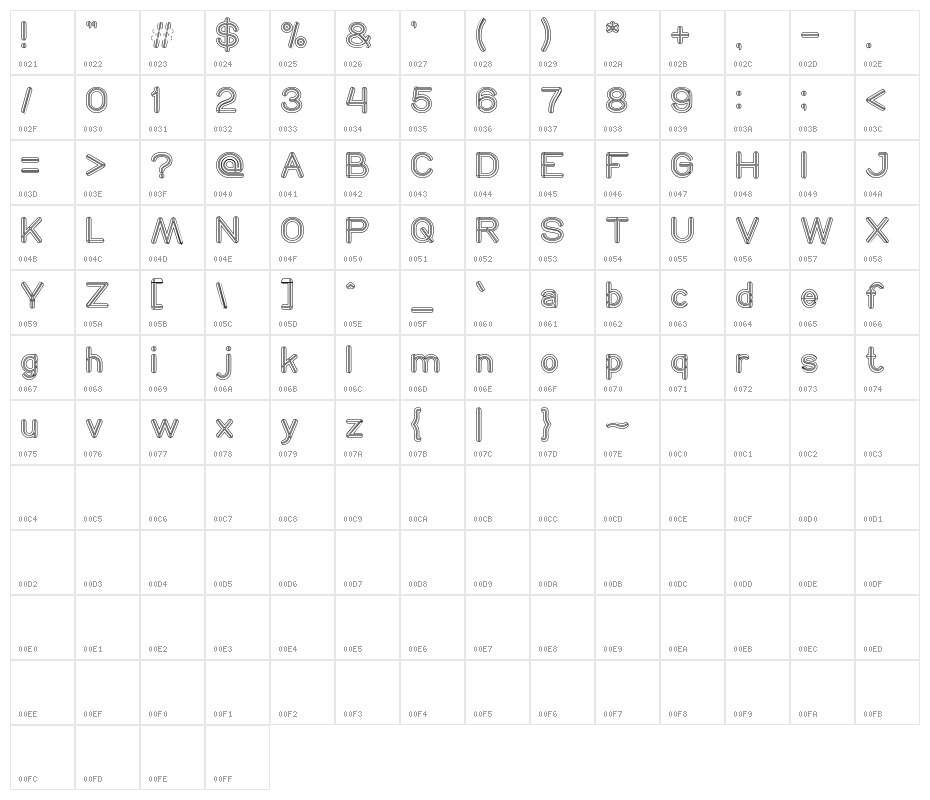 SO THIS IS IT-Hollow Character Map
