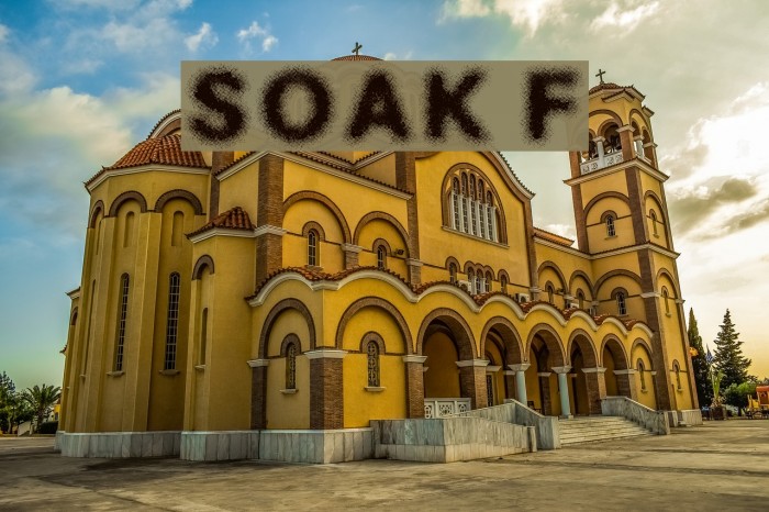 SOAK Font examples