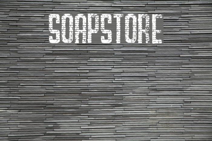 SOAPSTORE Font examples