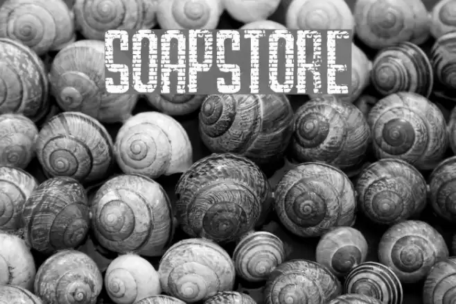 SOAPSTORE Font examples