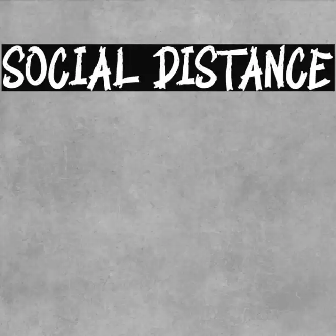 SOCIAL DISTANCE Font examples