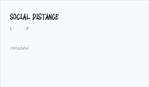 SOCIAL DISTANCE Business Card