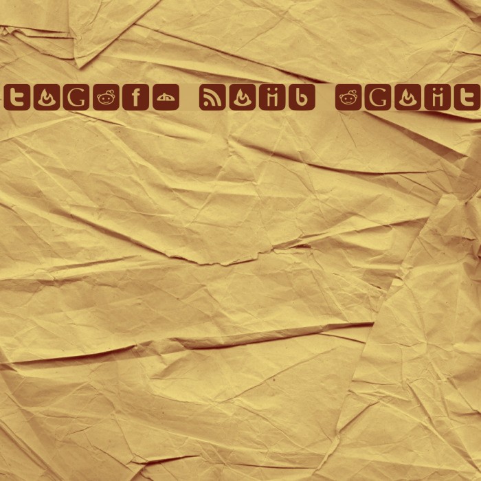 SOCIAL FONT ICONS Font examples