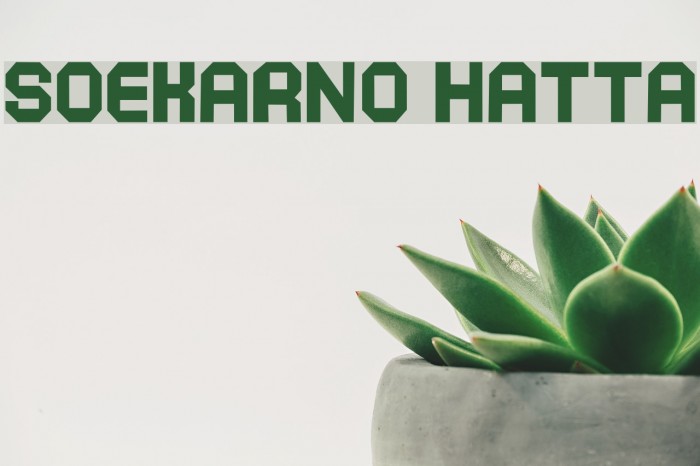 SOEKARNO HATTA Font examples