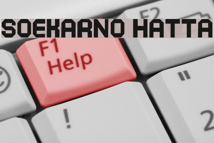 SOEKARNO HATTA Font examples