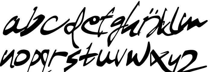 SOFIEbrushZT Font LOWERCASE