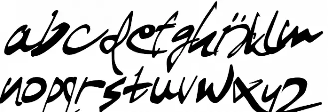SOFIEbrushZT 字体 小写