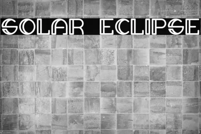 SOLAR ECLIPSE Font examples