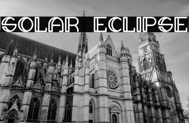 SOLAR ECLIPSE Font examples