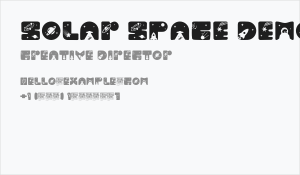 SOLAR SPACE DEMO Regular Business Card