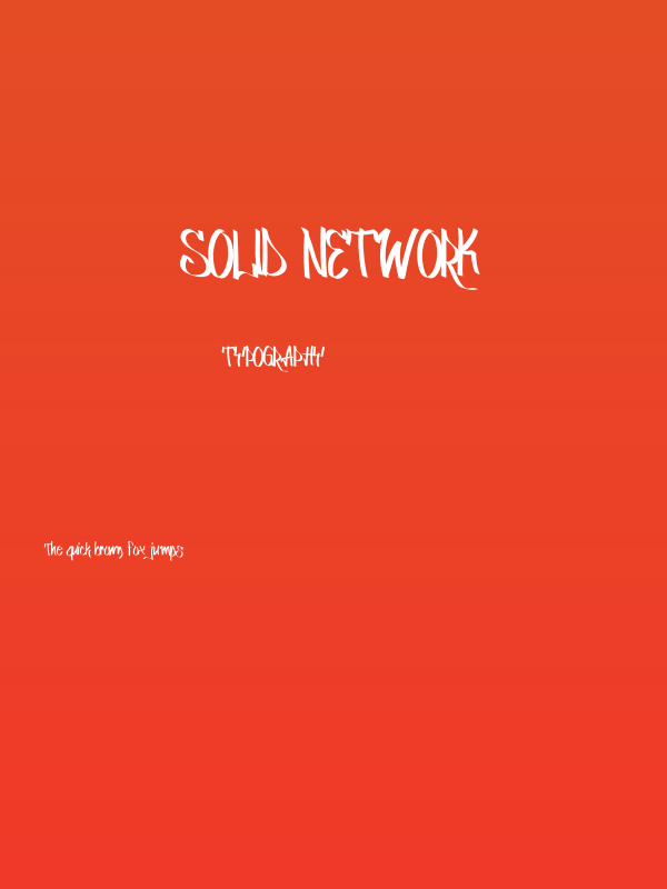 SOLID NETWORK Poster