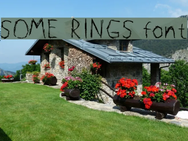 SOME RINGS font Example 1
