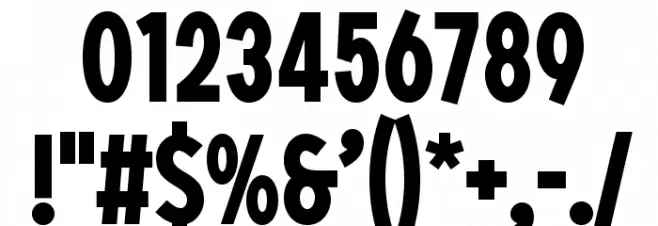 SONGERCondensed-Bold Font OTHER CHARS