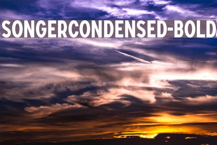 SONGERCondensed-Bold Font examples
