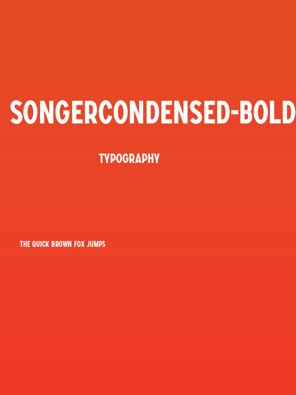 SONGERCondensed-Bold Poster