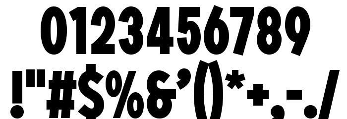 SONGERCondensed-ExtraBold Font OTHER CHARS