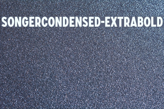 SONGERCondensed-ExtraBold Font examples