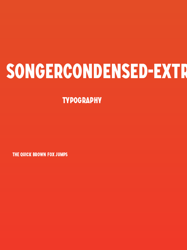 SONGERCondensed-ExtraBold Poster