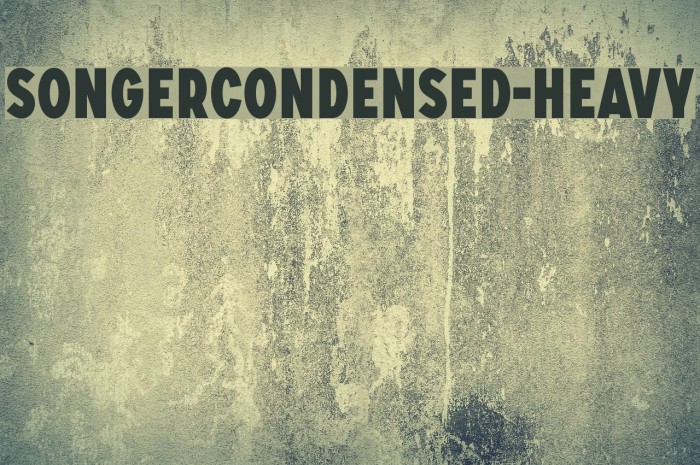 SONGERCondensed-Heavy Font examples