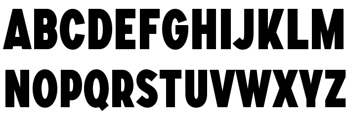 SONGERCondensed-Heavy Font LOWERCASE