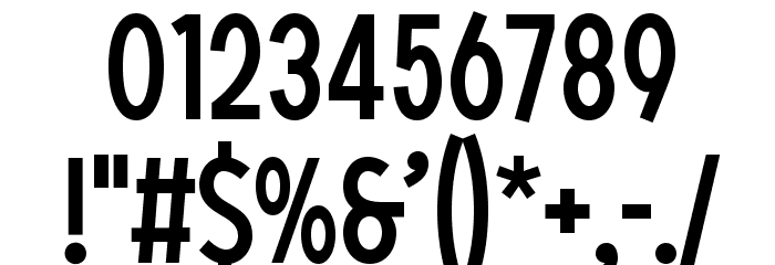SONGERCondensed Font OTHER CHARS