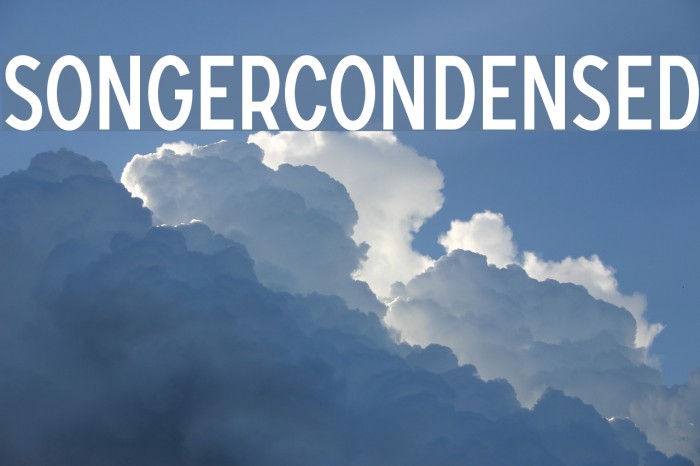 SONGERCondensed Font examples