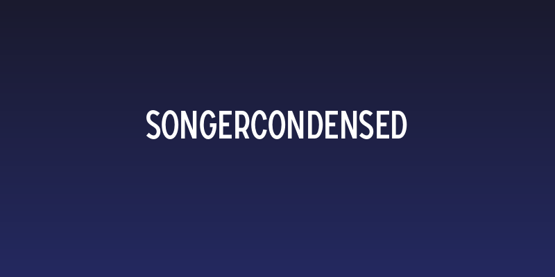 SONGERCondensed Social Header