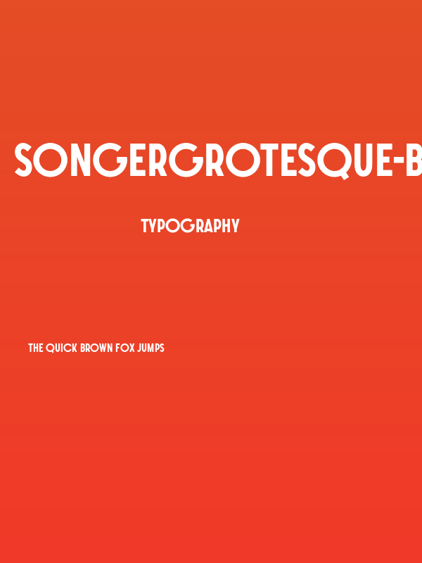 SONGERGrotesque-Bold Poster