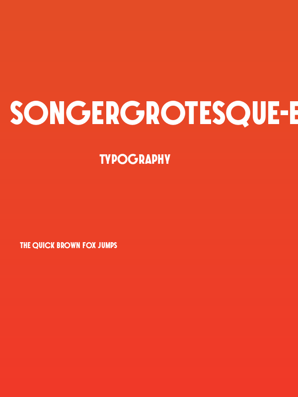 SONGERGrotesque-ExtraBold Poster