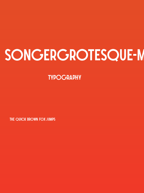 SONGERGrotesque-Medium Poster
