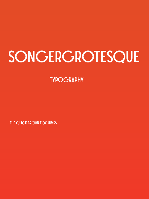 SONGERGrotesque Poster