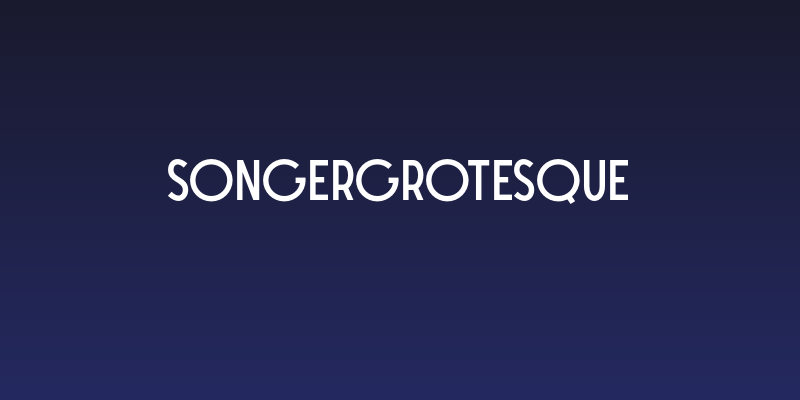 SONGERGrotesque Social Header