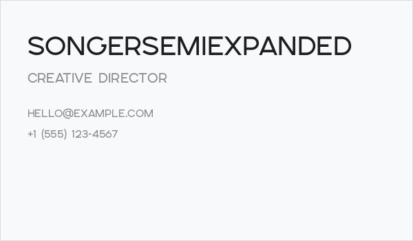 SONGERSemiExpanded Business Card