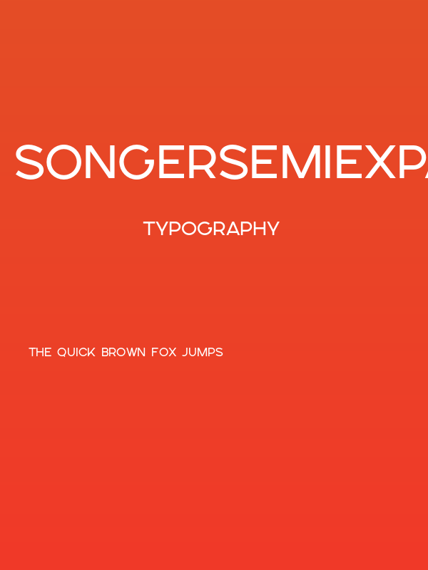 SONGERSemiExpanded Poster