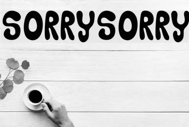 SORRY_SORRY Font examples