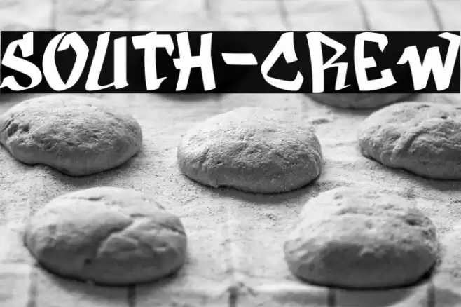 SOUTH-CREW Font examples