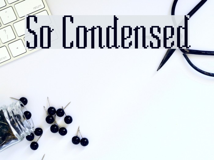So Condensed Font examples