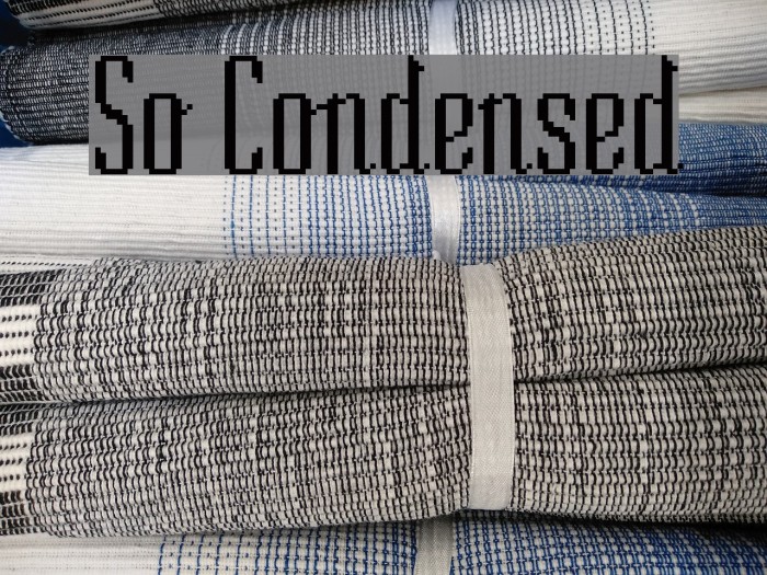 So Condensed Font examples